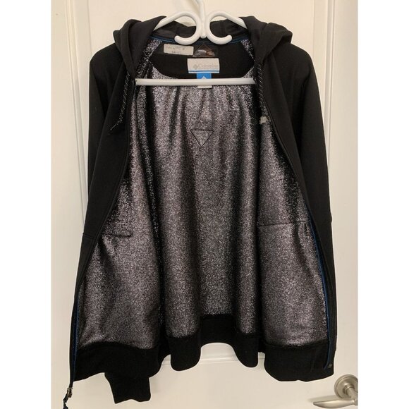 Columbia Performance Fishing Gear Hoodie Men’s Medium Black Hoodie Omni Heat - Picture 2 of 9